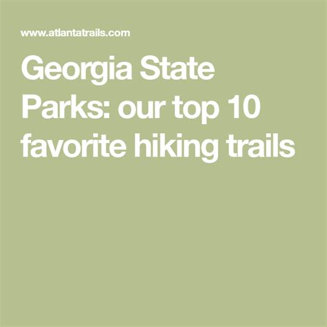 Georgia State Parks: our top 10 favorite hiking trails | Georgia state ...