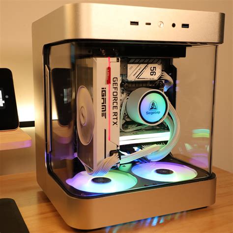 Segotep Slath Mini ITX Gaming PC Case GPU Vertical Installation w/ 2x ...