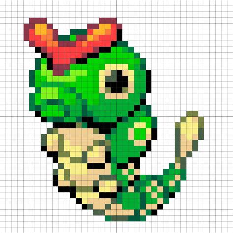 #10 Caterpie | Pixel art pokemon, Pokemon cross stitch, Pokemon cross ...