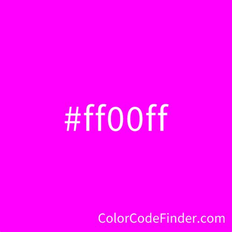 Magenta Color Code is #ff00ff