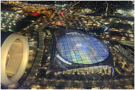 Photo of SoFi Stadium Captured From a Plane During Super Bowl Goes ...