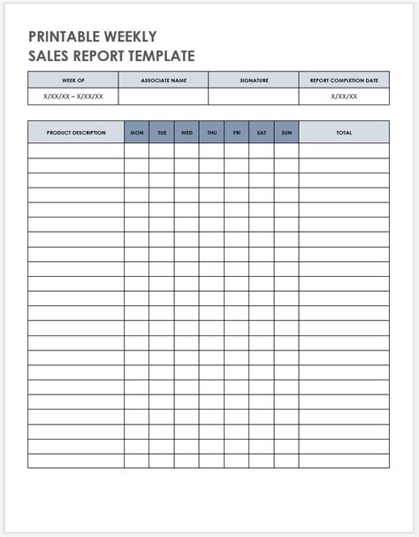 Free Weekly Sales Report Templates | Smartsheet