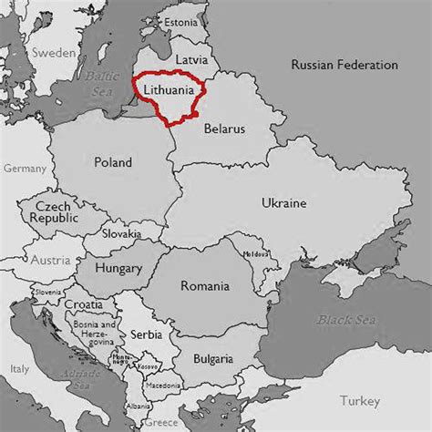 Map of Lithuania and surrounding countries. | Download Scientific Diagram