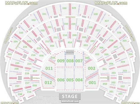 OVO Hydro Arena Glasgow detailed seat numbers seating plan - MapaPlan.com