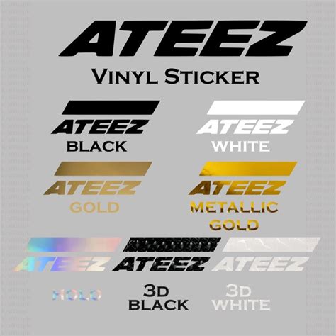 kraftitaph Ateez Logo Vinyl Stickers | Kpop Atiny | Waterproof ...