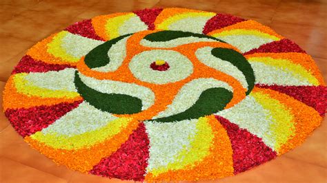 Simple Onam Flower Carpet Designs | Best Flower Site