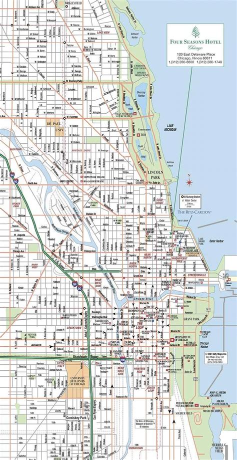 Downtown Chicago Street Map Printable