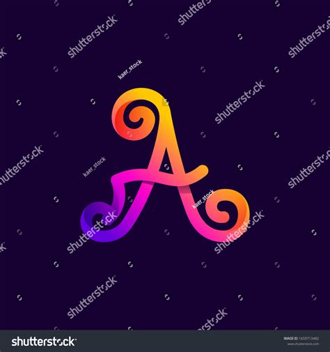 Letter Neon Light Logo Vector Handwritten Stock Vector (Royalty Free ...