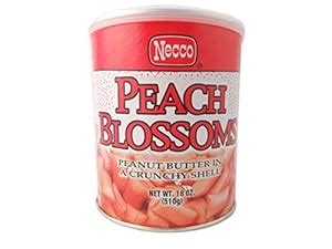 Amazon.com : Necco Peach Blossoms Candy Peanut Butter in a Crunchy ...