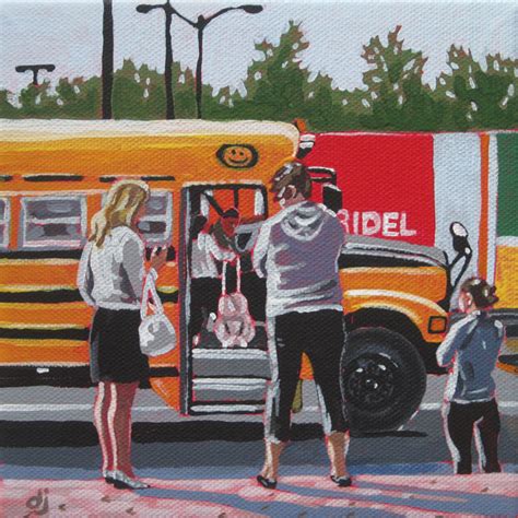 Bus Stop Painting at PaintingValley.com | Explore collection of Bus ...