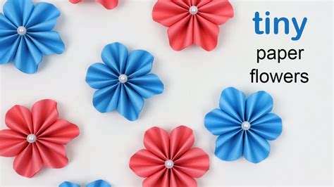 DIY: HOW TO MAKE EASY TINY PAPER FLOWERS 3D !!! SIMPLE FLOWER MAKING ...