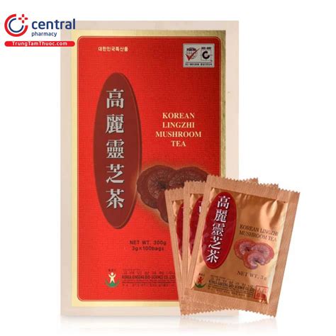 [CHÍNH HÃNG] Trà linh chi Korean Lingzhi Mushroom Tea hộp gỗ 100 gói