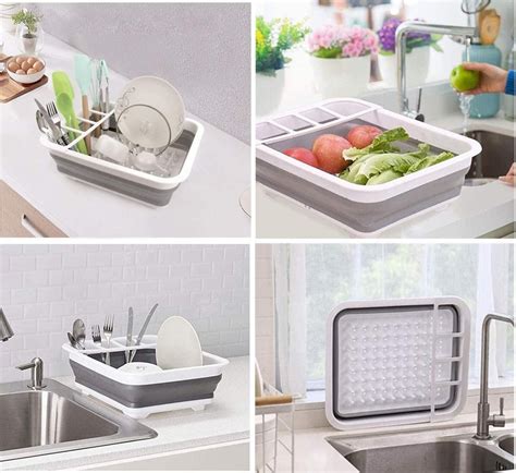 Silicone Silver 5 In 1 Folding Dish Drainer Basket For Home, Rs 180 ...