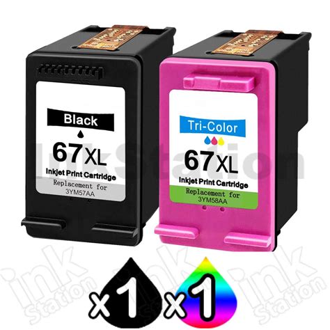 HP 2 Pack 67XL Compatible High Yield Inkjet Cartridges 3YM57AA ...