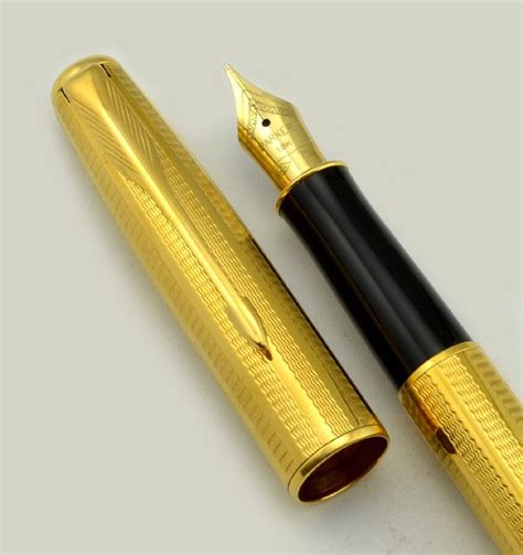 Parker Sonnet Cascade Gold Fountain Pen - Medium 18k Nib (Near Mint in ...