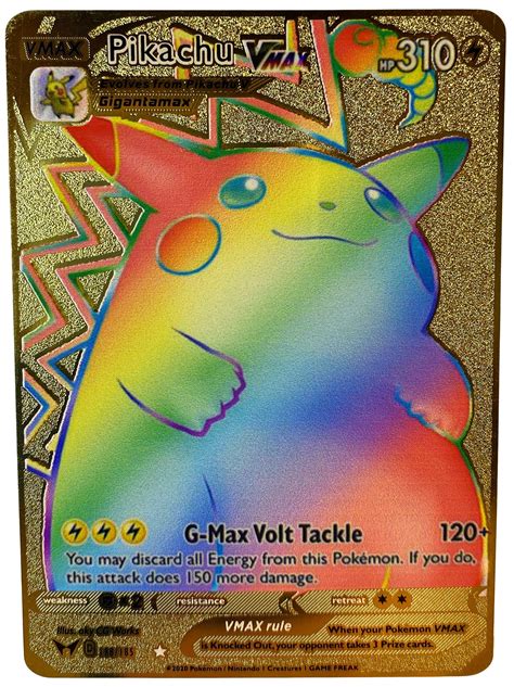 Buy Andol Pikachu Vmax Vivid Voltage Pokemon Card - Custom Rainbow ...