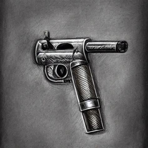 a steampunk gun concept art, realistic pencil drawing | Stable ...