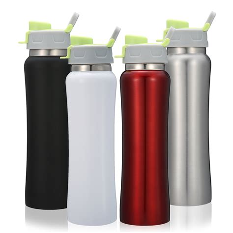 Insulated Stainless Steel Sports Water Bottle Leakproof 550ml Vacuum ...