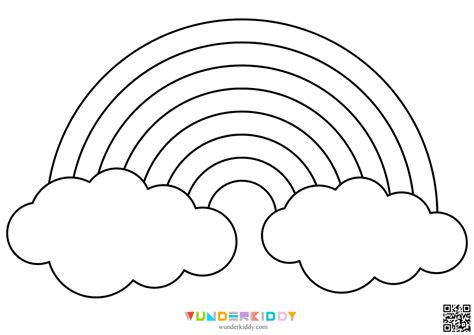 Free Printable Rainbow Template for Craft in Kindergarten