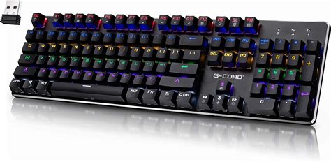 Amazon.com: Wireless Gaming Keyboard Mechanical, G-Cord Wired Keyboard ...