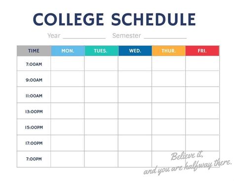 College Schedule Maker: Create a College Schedule Free | Fotor