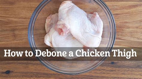 How to Debone a Chicken Thigh - YouTube