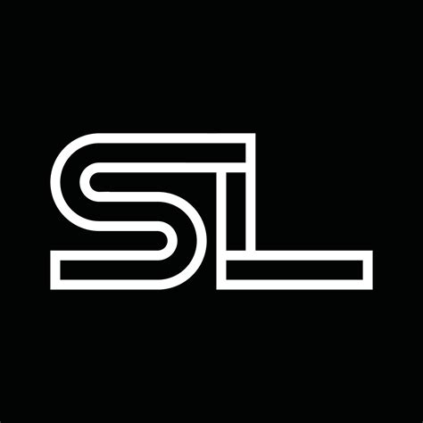 SL Logo monogram with line style negative space 16580384 Vector Art at ...