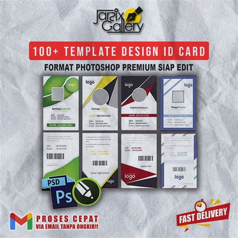 Jual 100+ Template Design ID CARD / NAME TAG Format Psd Photoshop ...