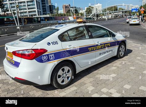 Kia police car in Tel Aviv city, Israel Stock Photo - Alamy