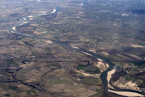 Po River Valley Italy aerial view panorama 20249544 Stock Photo at Vecteezy