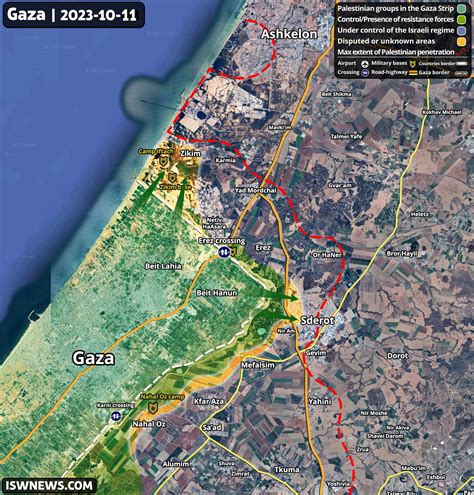 Latest Military Developments Around Gaza Strip, 11 October 2023 (Map ...