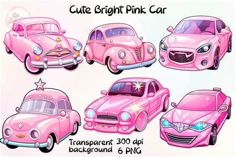 Cute Bright Pink Car Graphic by CpSnowy · Creative Fabrica