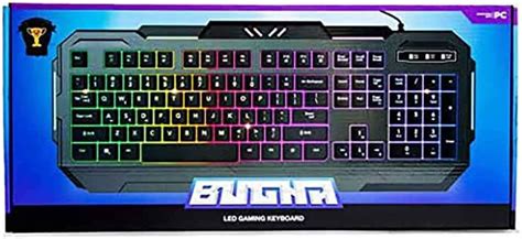 Bugha Exclusive LED USB-A Gaming Keyboard for PC : Amazon.co.uk: PC ...