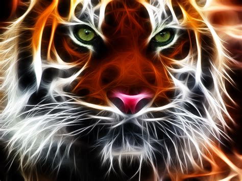 Electric Tiger | Fractal art, Fractals, Animal wallpaper