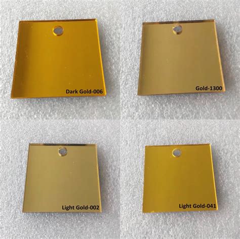 3mm Gold Acrylic Sheet/Silver Gold Color Acrylic Mirror Sheet/PMMA ...