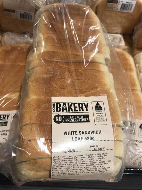 Coles Bakery White Sandwich Loaf 680g - The Root Cause Members Portal