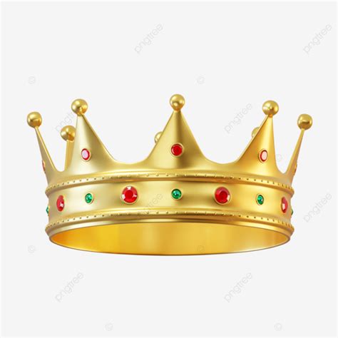 Golden Crown 3d Realistic Render, Crown, King, Royal Crown PNG ...