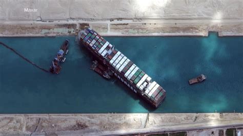 Massive cargo ship stuck in Suez Canal is partially refloated | GMA