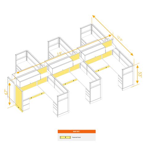 Modular Furniture Mixed Height Powered - Partial Glass Office Cubicles ...