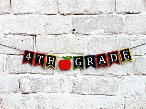 Back to School Banner / First Day of School / First Grade | Etsy