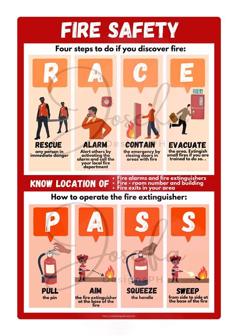 Fire Safety Poster With FREE Printable Race/pass ID Card/badge Design ...