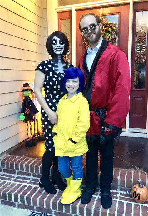 Coraline, Other Mother, Other Father Family Halloween Costume ...