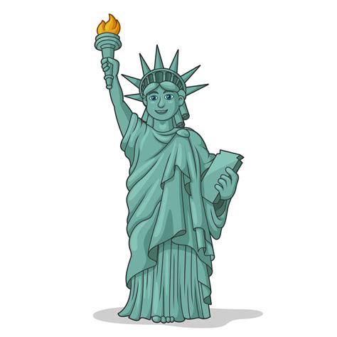 Statue of Liberty cartoon. Building and Landmarks of the world ...