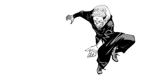 Sukuna Jujutsu Kaisen White Background