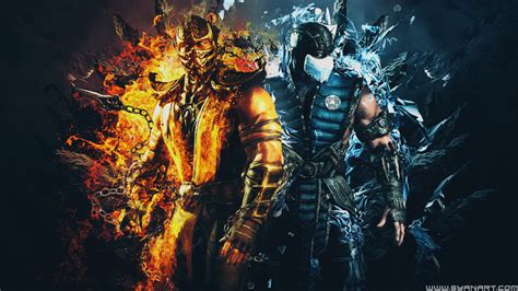 Mortal Kombat Wallpaper Scorpion And Sub Zero - HD Wallpaper | Scorpion ...