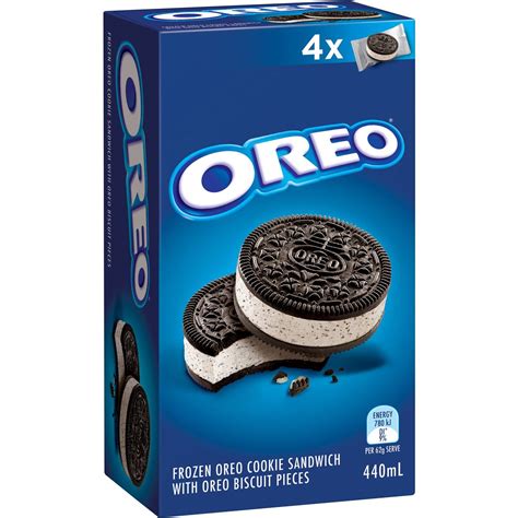 Oreo Ice Cream Cookie Sandwich 4 Pack | Woolworths