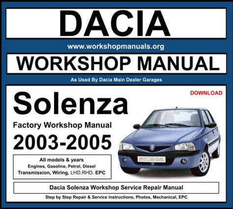 Dacia Solenza Workshop Repair Manual Download