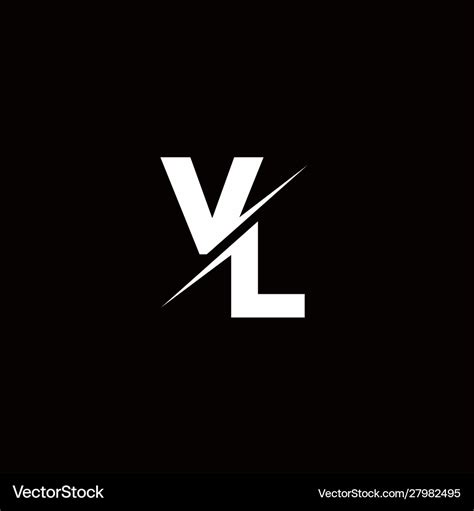 Vl logo letter monogram slash with modern logo Vector Image