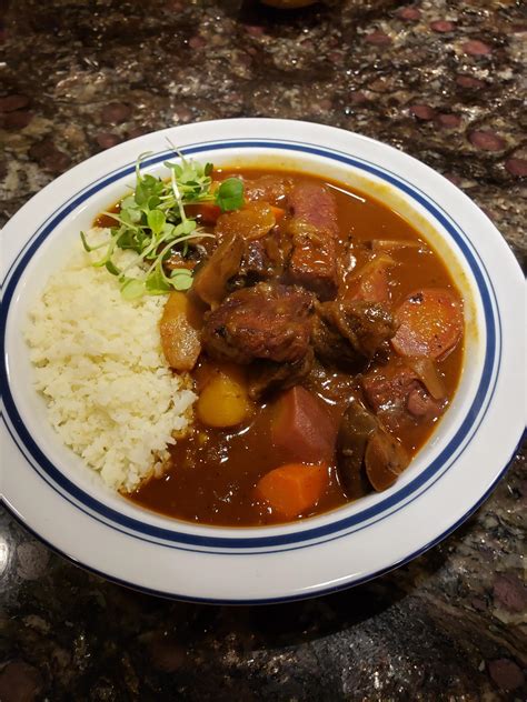 Japanese Beef Curry with Cauliflower Rice for a dark and stormy Friday ...