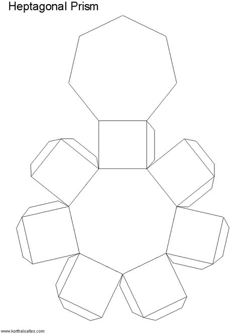 Net heptagonal prism | Fancy fold card tutorials, Origami geometric ...